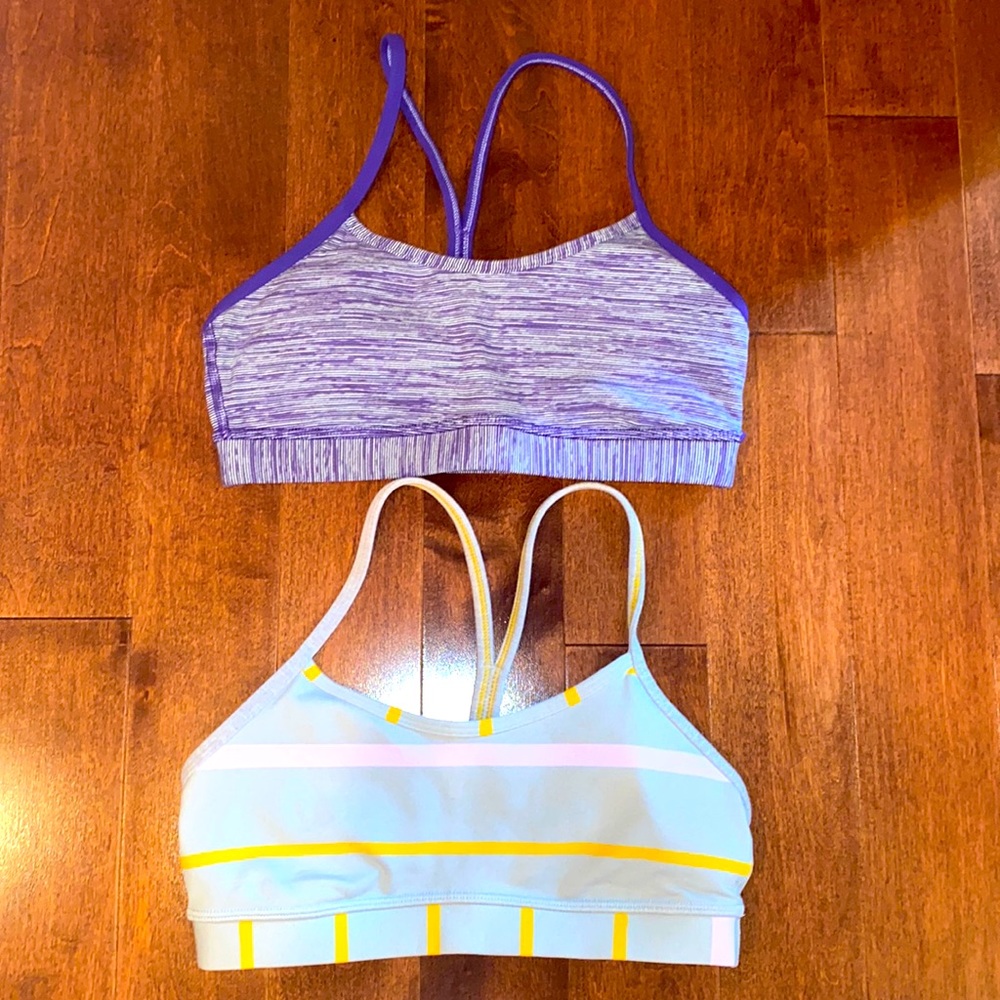 2 Lululemon Flow-Y Sports Bras (size 4)